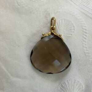 Topaz and 14k Gold Pendant
